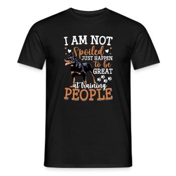 Rottweiler Je ne suis pas gâté plus drôle - T-shirt homme - noir - Devant - AI Model Male 178 light (178cm)