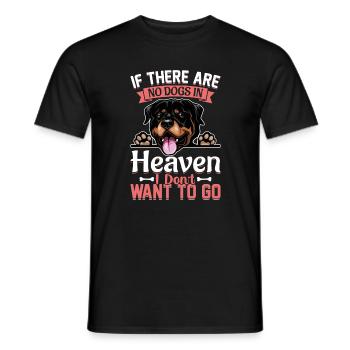 Rottweilers Quand pas de chiens au paradis Drôle - T-shirt homme - noir - Devant - AI Model Male 178 light (178cm)