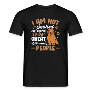 Goldendoodle Je ne suis pas gâté Drôle - T-shirt homme - noir - Devant - AI Model Male 178 light (178cm)