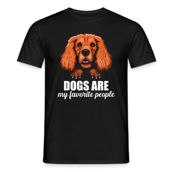 Cocker Spaniel Dogs Are Favorite People - Men's T-Shirt - black - Front - AI Model Male 178 light (178cm)
