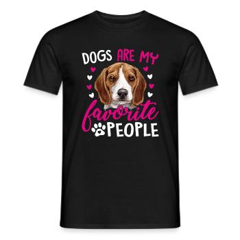 Beagle Hunde Sind Lieblingsmenschen Lustige - Männer T-Shirt - Schwarz - Vorne - AI Model Male 178 light (178cm)