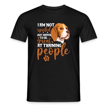 Beagle Ich Bin Nicht Verwöhnt Lustige Hundehalter - Männer T-Shirt - Schwarz - Vorne - AI Model Male 178 light (178cm)