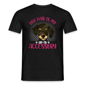 Dackel Hundehaar Ist Mein Accessoire Lustige - Männer T-Shirt - Schwarz - Vorne - AI Model Male 178 light (178cm)