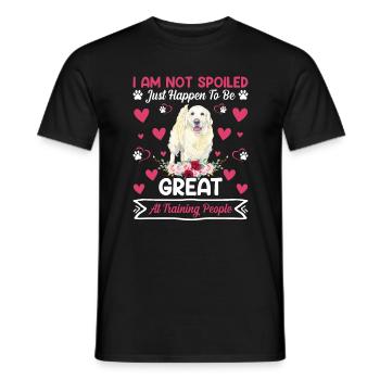 Golden Retriever Je ne suis pas gâté plus drôle - T-shirt homme - noir - Devant - AI Model Male 178 light (178cm)
