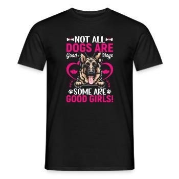 German Shepherd Some are good girls - Men's T-Shirt - black - Front - AI Model Male 178 light (178cm)