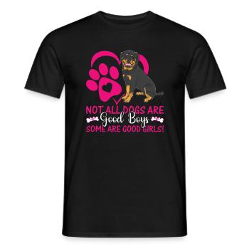 Rottweilers Certains sont de bonnes filles drôles - T-shirt homme - noir - Devant - AI Model Male 178 light (178cm)