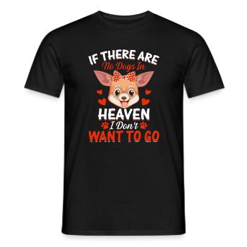 Chihuahua quand pas de chiens au paradis drôle - T-shirt homme - noir - Devant - AI Model Male 178 light (178cm)