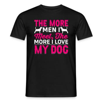 Ich Liebe Hund Beagle Lustige Hundehalter - Männer T-Shirt - Schwarz - Vorne - AI Model Male 178 light (178cm)
