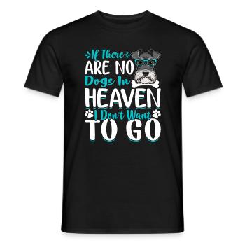 Schnauzer miniature quand pas de chiens au paradis drôle - T-shirt homme - noir - Devant - AI Model Male 178 light (178cm)