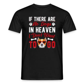 Staffordshire Terrier quand pas de chiens au paradis - T-shirt homme - noir - Devant - AI Model Male 178 light (178cm)