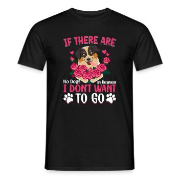 Berger australien si pas de chiens au paradis - T-shirt homme - noir - Devant - AI Model Male 178 light (178cm)