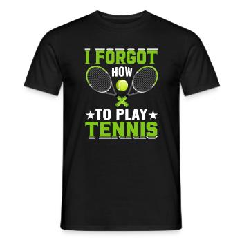 Vergessen, Wie Man Tennis Spielt Lustige - Männer T-Shirt - Schwarz - Vorne - AI Model Male 178 light (178cm)