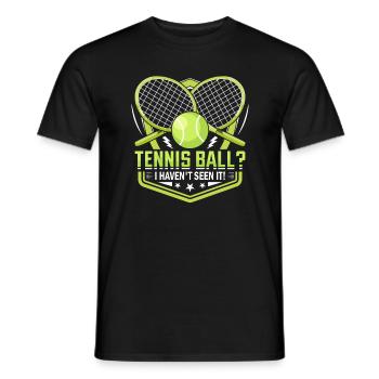 Tennis Ball Hab's Not Seen Yet Fun Sports - Men's T-Shirt - black - Front - AI Model Male 178 light (178cm)