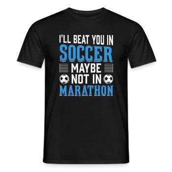 Je t’ai battu plus drôle au football - T-shirt homme - noir - Devant - AI Model Male 178 light (178cm)