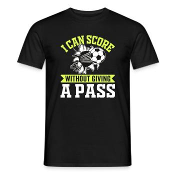 Je peux marquer des points sans passer le football amusant - T-shirt homme - noir - Devant - AI Model Male 178 light (178cm)