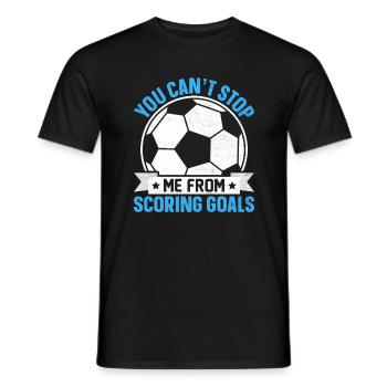 Can't Stop Me From Scoring Football Football Players - Men's T-Shirt - black - Front - AI Model Male 178 light (178cm)