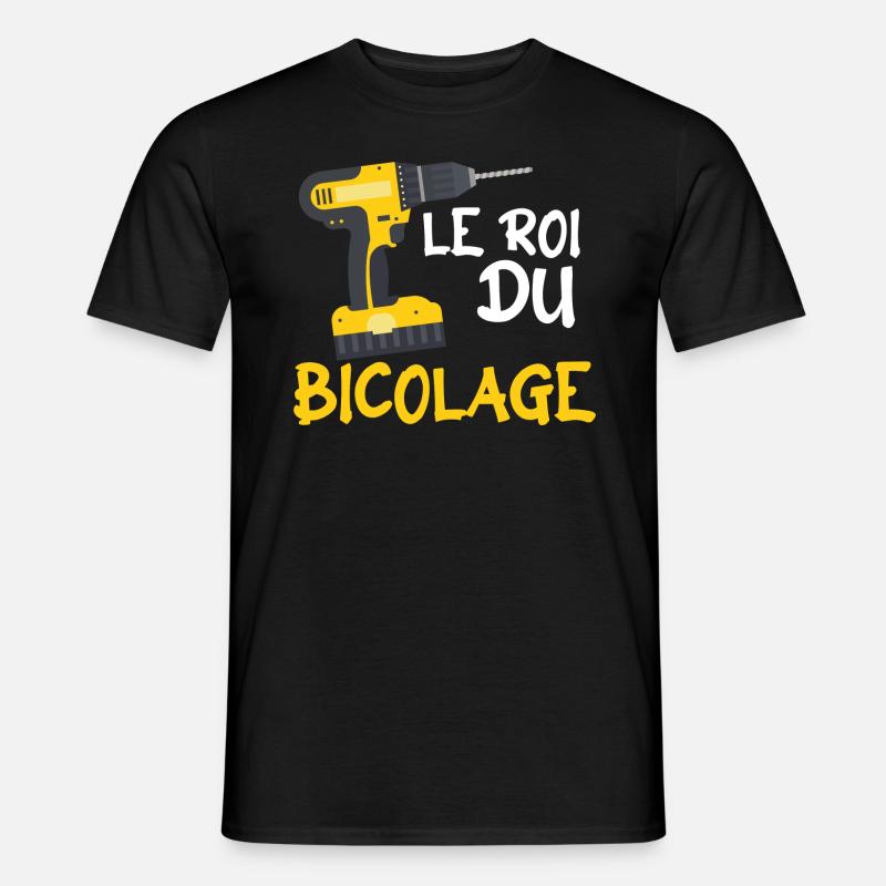 Le Roi Du Bricolage C'est Papy Bricoleur - T-shirt homme - noir