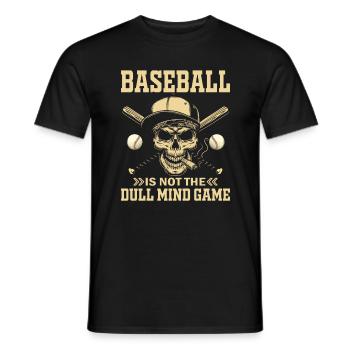 Baseball is not a boring mind game - - Men's T-Shirt - black - Front - AI Model Male 178 light (178cm)