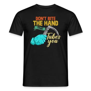 Ne mordez pas la main qui vous engourdit - - T-shirt homme - noir - Devant - AI Model Male 178 light (178cm)