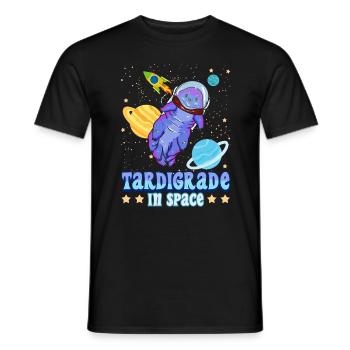 Tardigrades dans l’espace Ours d’eau - T-shirt homme - noir - Devant - AI Model Male 178 light (178cm)