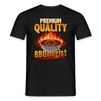 BBQologist - Grilling - Men's T-Shirt - black - Front - AI Model Male 178 light (178cm)