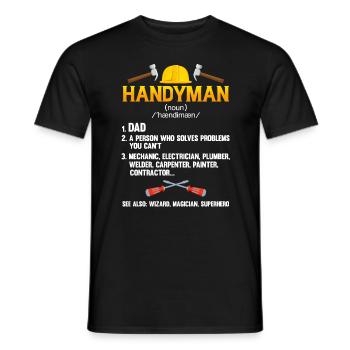Définition de l’artisan - T-shirt homme - noir - Devant - AI Model Male 178 light (178cm)