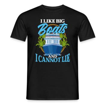J’aime les gros bateaux et je ne peux pas mentir - - T-shirt homme - noir - Devant - AI Model Male 178 light (178cm)