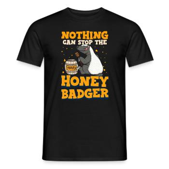 Rien ne peut arrêter le blaireau à miel - blaireau à miel - T-shirt homme - noir - Devant - AI Model Male 178 light (178cm)