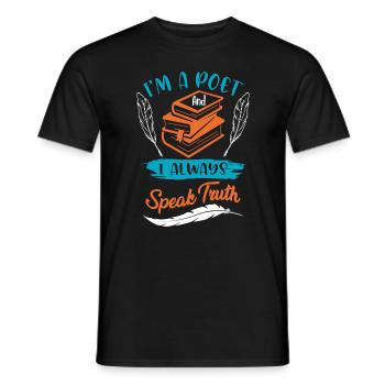 Je suis poète et je parle toujours le - T-shirt homme - noir - Devant - AI Model Male 178 light (178cm)