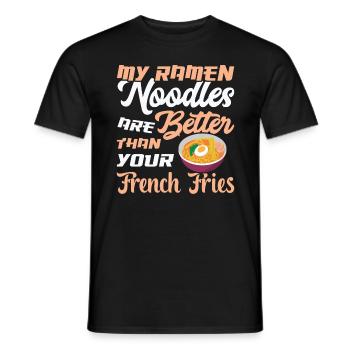 My Ramen Noodles Are Better Than - Ramen Noodles - Men's T-Shirt - black - Front - AI Model Male 178 light (178cm)