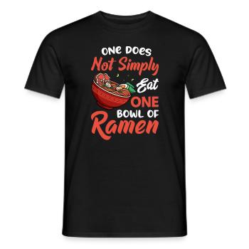 You don't just eat a bowl of ramen - - Men's T-Shirt - black - Front - AI Model Male 178 light (178cm)