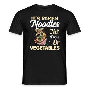 Ce sont des nouilles ramen, pas des nouilles ou des légumes – - T-shirt homme - noir - Devant - AI Model Male 178 light (178cm)