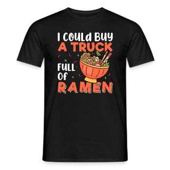 Je pourrais acheter un camion plein de ramen - - T-shirt homme - noir - Devant - AI Model Male 178 light (178cm)