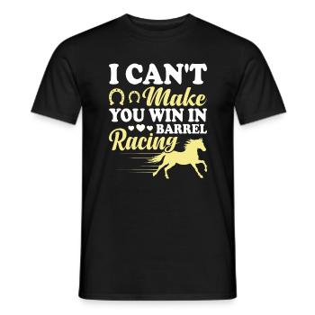 Ich kann dich nicht dazu bringen, im Fassrennen - Männer T-Shirt - Schwarz - Vorne - AI Model Male 178 light (178cm)