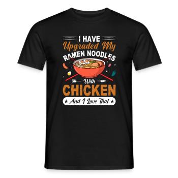 I updated my ramen noodle - Men's T-Shirt - black - Front - AI Model Male 178 light (178cm)