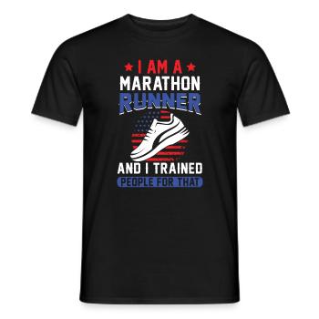Jogging Saying for Running - Runners - Men's T-Shirt - black - Front - AI Model Male 178 light (178cm)
