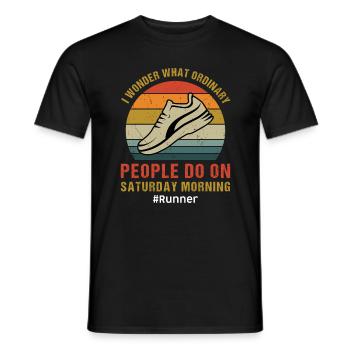 Jogging Dicton pour courir - Runners - T-shirt homme - noir - Devant - AI Model Male 178 light (178cm)