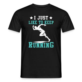 Jogging Saying for Running - Runners - Men's T-Shirt - black - Front - AI Model Male 178 light (178cm)