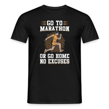 Jogging Saying for Running - Runners - Men's T-Shirt - black - Front - AI Model Male 178 light (178cm)