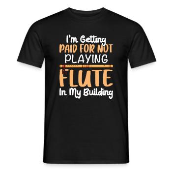 Ich werde dafür bezahlt, dass ich in meinem - Männer T-Shirt - Schwarz - Vorne - AI Model Male 178 light (178cm)