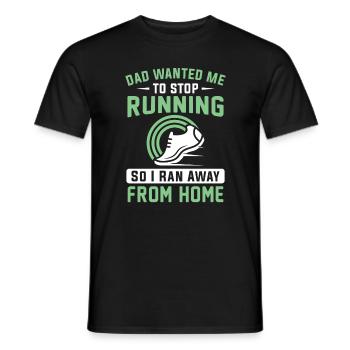Jogging Dicton pour courir - Runners - T-shirt homme - noir - Devant - AI Model Male 178 light (178cm)