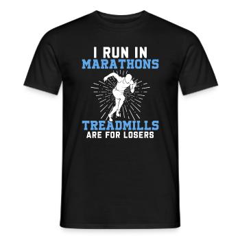 Jogging Saying for Running - Runners - Men's T-Shirt - black - Front - AI Model Male 178 light (178cm)
