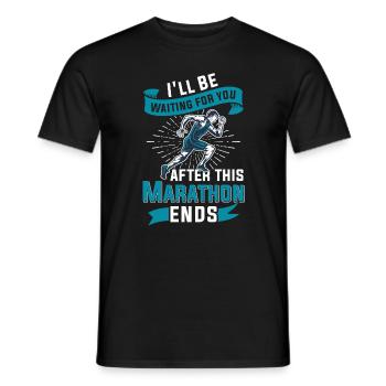 Jogging Saying for Running - Runners - Men's T-Shirt - black - Front - AI Model Male 178 light (178cm)