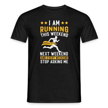 Jogging Spruch zum Laufen - Läufer - Männer T-Shirt - Schwarz - Vorne - AI Model Male 178 light (178cm)