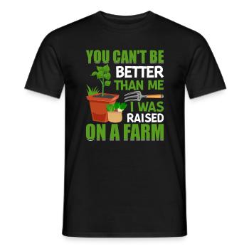 Quota d’agriculteur pour tracteurs agricoles - T-shirt homme - noir - Devant - AI Model Male 178 light (178cm)