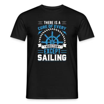 Voile de yacht qui dit drôle de voilier - T-shirt homme - noir - Devant - AI Model Male 178 light (178cm)