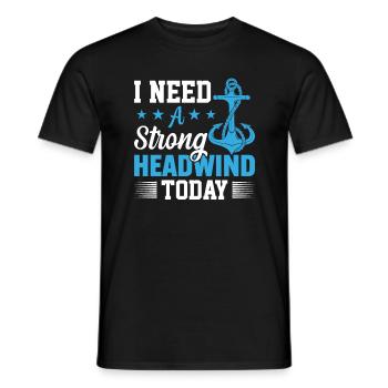 Yacht sail that says funny sailboat - Men's T-Shirt - black - Front - AI Model Male 178 light (178cm)