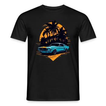 Classic sports car - Men's T-Shirt - black - Front - AI Model Male 178 light (178cm)