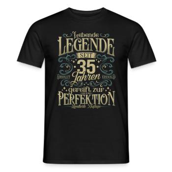 35 Geburtstag - Lebende Legende seit 35 Jahren - Männer T-Shirt - Schwarz - Vorne - AI Model Male 178 light (178cm)