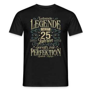 25 Geburtstag - Lebende Legende seit 25 Jahren - Männer T-Shirt - Schwarz - Vorne - AI Model Male 178 light (178cm)